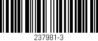Código de barras (EAN, GTIN, SKU, ISBN): '237981-3'