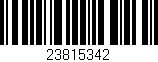 Código de barras (EAN, GTIN, SKU, ISBN): '23815342'