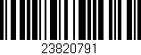 Código de barras (EAN, GTIN, SKU, ISBN): '23820791'