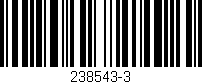Código de barras (EAN, GTIN, SKU, ISBN): '238543-3'