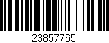 Código de barras (EAN, GTIN, SKU, ISBN): '23857765'