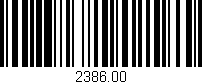 Código de barras (EAN, GTIN, SKU, ISBN): '2386.00'