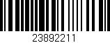 Código de barras (EAN, GTIN, SKU, ISBN): '23892211'
