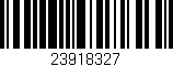 Código de barras (EAN, GTIN, SKU, ISBN): '23918327'