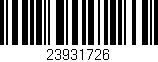 Código de barras (EAN, GTIN, SKU, ISBN): '23931726'