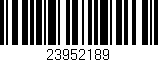 Código de barras (EAN, GTIN, SKU, ISBN): '23952189'