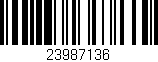 Código de barras (EAN, GTIN, SKU, ISBN): '23987136'