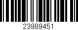 Código de barras (EAN, GTIN, SKU, ISBN): '23989451'