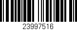 Código de barras (EAN, GTIN, SKU, ISBN): '23997516'