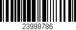 Código de barras (EAN, GTIN, SKU, ISBN): '23998786'
