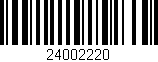Código de barras (EAN, GTIN, SKU, ISBN): '24002220'
