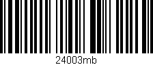 Código de barras (EAN, GTIN, SKU, ISBN): '24003mb'