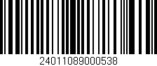 Código de barras (EAN, GTIN, SKU, ISBN): '24011089000538'