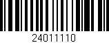 Código de barras (EAN, GTIN, SKU, ISBN): '24011110'