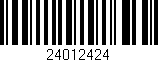 Código de barras (EAN, GTIN, SKU, ISBN): '24012424'