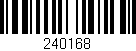 Código de barras (EAN, GTIN, SKU, ISBN): '240168'