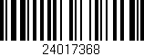 Código de barras (EAN, GTIN, SKU, ISBN): '24017368'