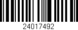Código de barras (EAN, GTIN, SKU, ISBN): '24017492'