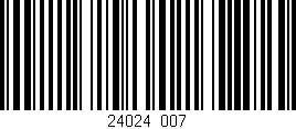 Código de barras (EAN, GTIN, SKU, ISBN): '24024/007'