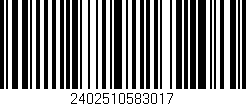 Código de barras (EAN, GTIN, SKU, ISBN): '2402510583017'