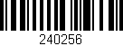 Código de barras (EAN, GTIN, SKU, ISBN): '240256'
