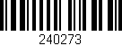 Código de barras (EAN, GTIN, SKU, ISBN): '240273'