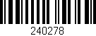 Código de barras (EAN, GTIN, SKU, ISBN): '240278'