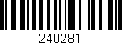 Código de barras (EAN, GTIN, SKU, ISBN): '240281'