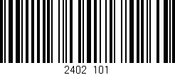 Código de barras (EAN, GTIN, SKU, ISBN): '2402/101'