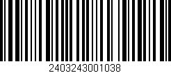 Código de barras (EAN, GTIN, SKU, ISBN): '2403243001038'