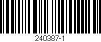 Código de barras (EAN, GTIN, SKU, ISBN): '240387-1'