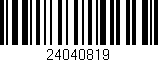 Código de barras (EAN, GTIN, SKU, ISBN): '24040819'