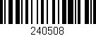 Código de barras (EAN, GTIN, SKU, ISBN): '240508'