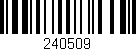 Código de barras (EAN, GTIN, SKU, ISBN): '240509'