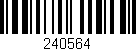 Código de barras (EAN, GTIN, SKU, ISBN): '240564'