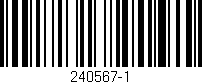 Código de barras (EAN, GTIN, SKU, ISBN): '240567-1'