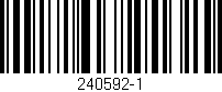 Código de barras (EAN, GTIN, SKU, ISBN): '240592-1'
