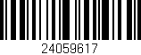 Código de barras (EAN, GTIN, SKU, ISBN): '24059617'
