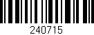 Código de barras (EAN, GTIN, SKU, ISBN): '240715'