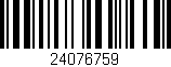 Código de barras (EAN, GTIN, SKU, ISBN): '24076759'