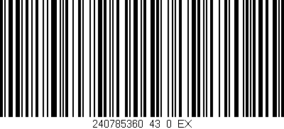 Código de barras (EAN, GTIN, SKU, ISBN): '240785360_43_0_EX'