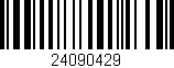 Código de barras (EAN, GTIN, SKU, ISBN): '24090429'