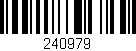 Código de barras (EAN, GTIN, SKU, ISBN): '240979'
