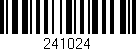 Código de barras (EAN, GTIN, SKU, ISBN): '241024'