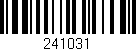 Código de barras (EAN, GTIN, SKU, ISBN): '241031'