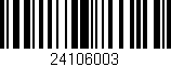 Código de barras (EAN, GTIN, SKU, ISBN): '24106003'