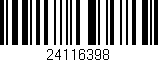 Código de barras (EAN, GTIN, SKU, ISBN): '24116398'