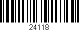 Código de barras (EAN, GTIN, SKU, ISBN): '24118'
