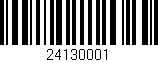 Código de barras (EAN, GTIN, SKU, ISBN): '24130001'