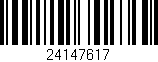 Código de barras (EAN, GTIN, SKU, ISBN): '24147617'